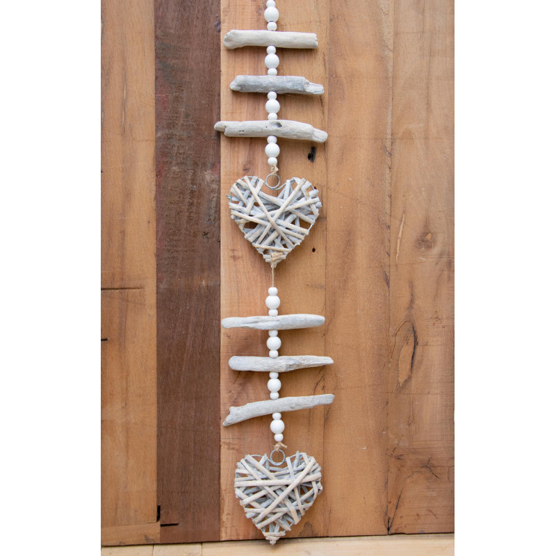 Girlande 2 Rattanherzen