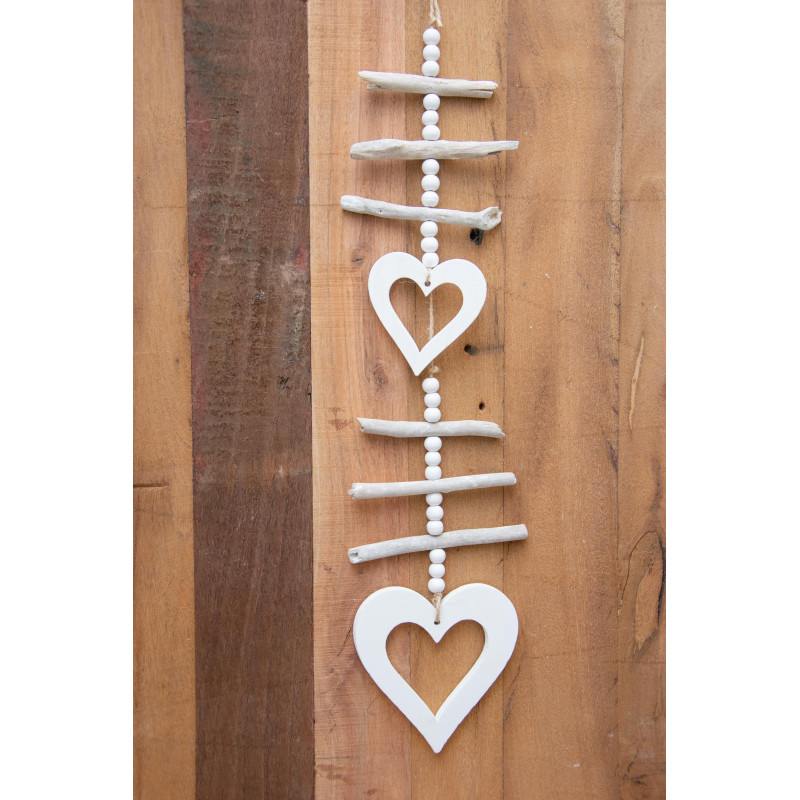 Girlande weisse Herzen