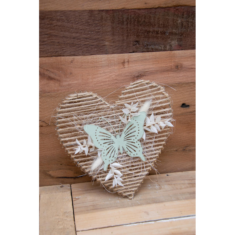 Kordelherz mit Schmetterling