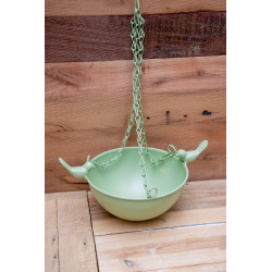 Vogeltränke grün Metall