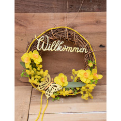 Türkranz Seiden-Narzissen und Schmetterling