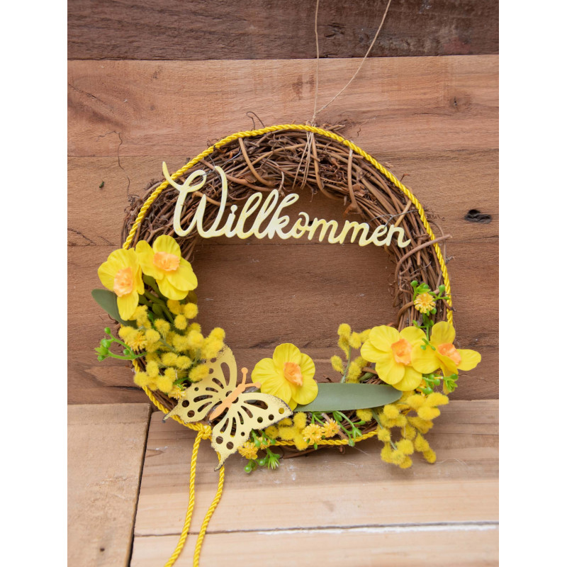 Türkranz Seiden-Narzissen und Schmetterling