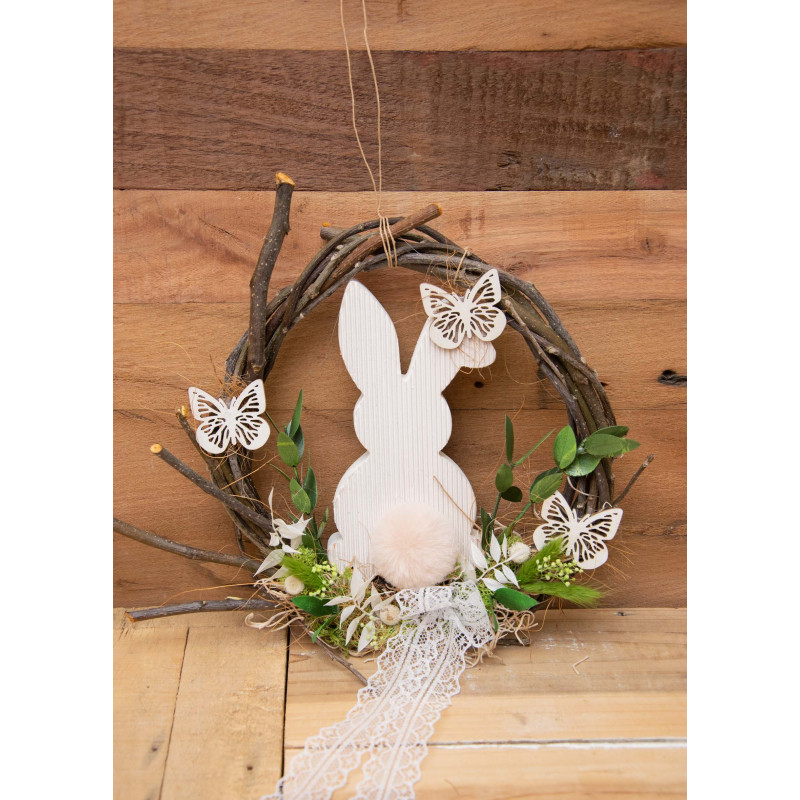 Türkranz Hase aus Holz