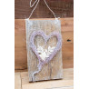 Hängedeko Drahtherz auf Schwemmholz