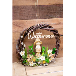 Türkranz Willkommen Kind mit Hund