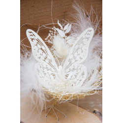 Deko Schmetterling im Drahtnest