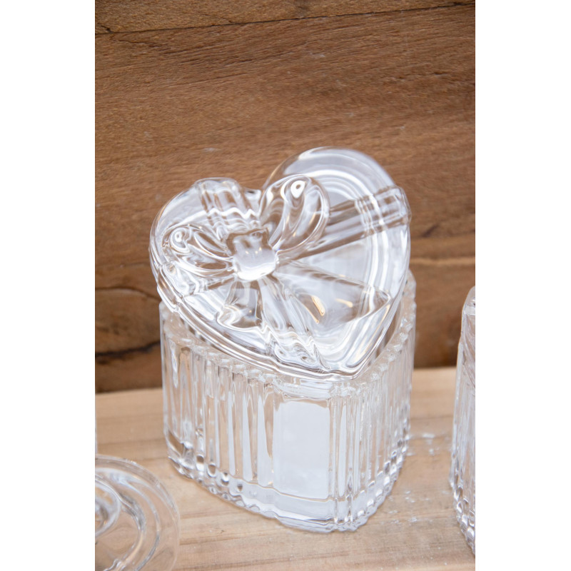 Glasdose Herz mit Deckel