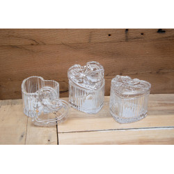 Glasdose Herz mit Deckel