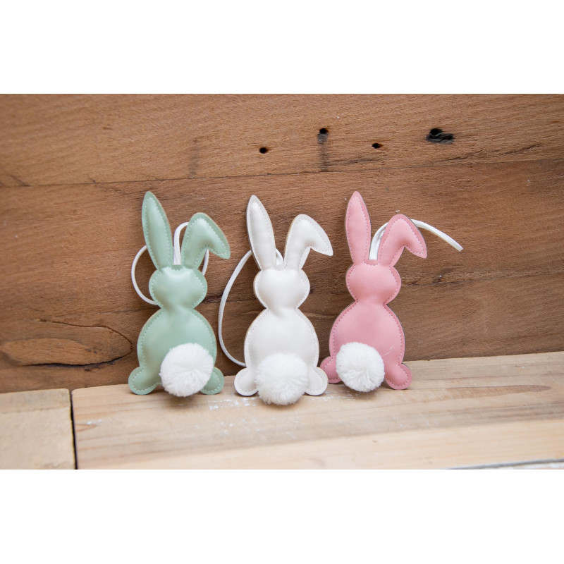 Hasen - Anhänger Kunstleder, 3 Farben zur Wahl