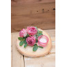 Teelicht Seidenrosen rosa