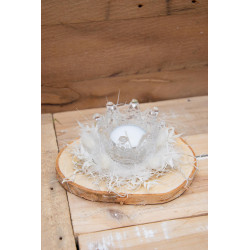 Windlicht Krone Glas