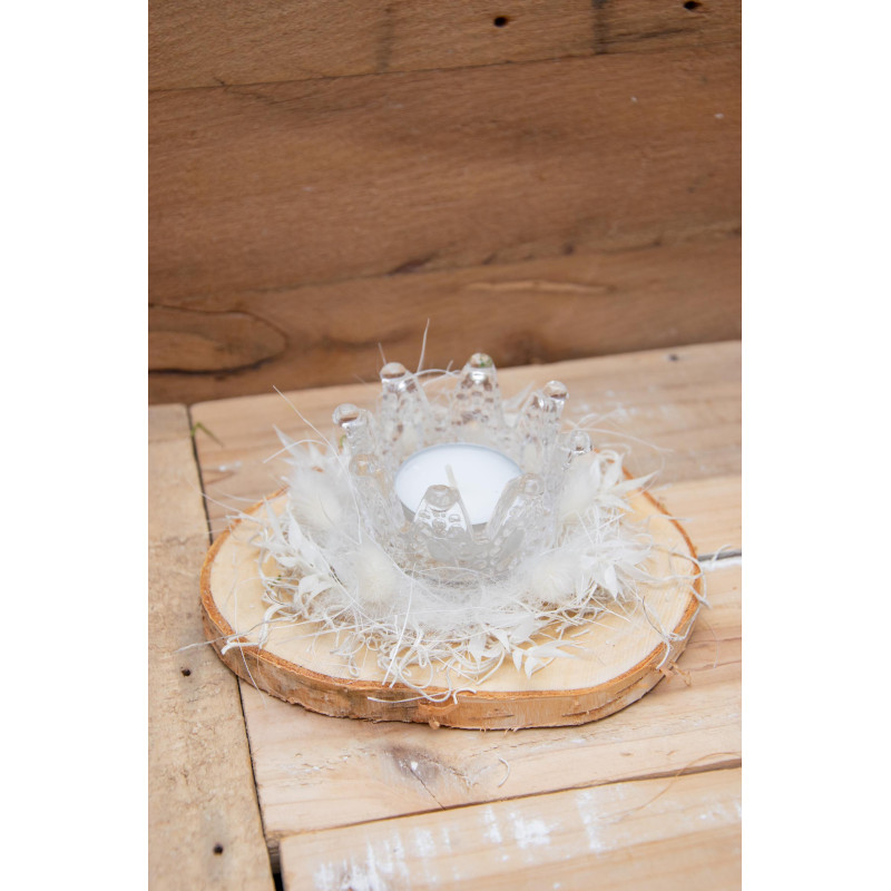 Windlicht Krone Glas