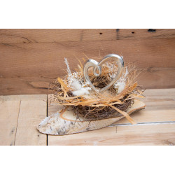 Tischdeko Herz im Nest