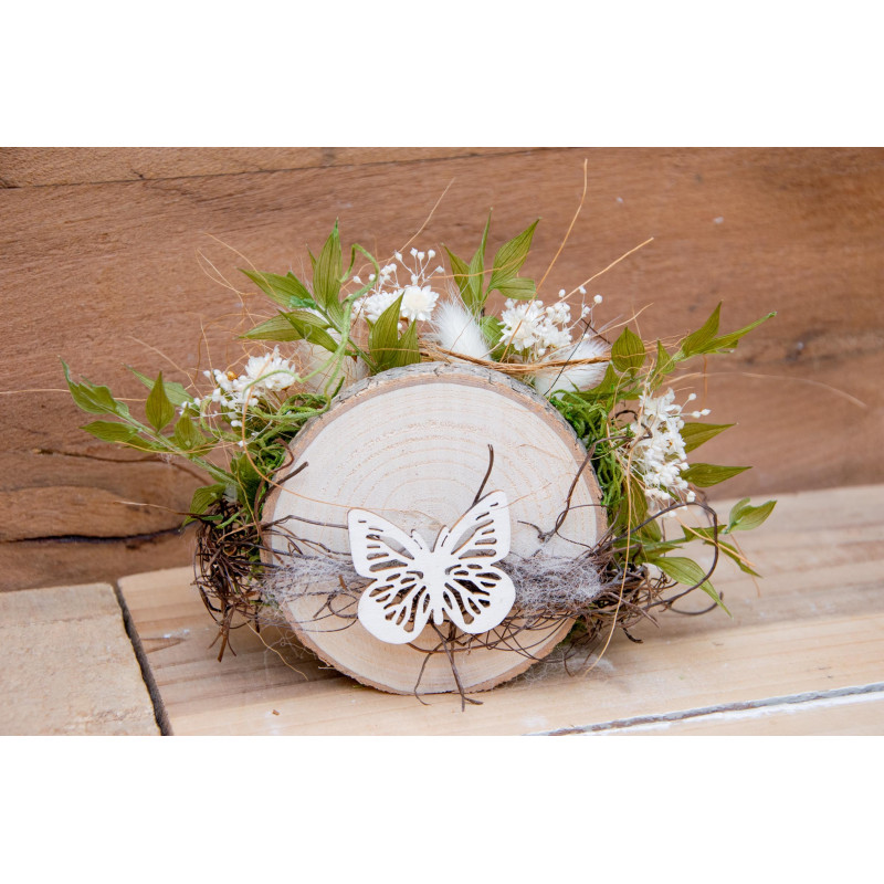 Tischdeko Baumscheiben