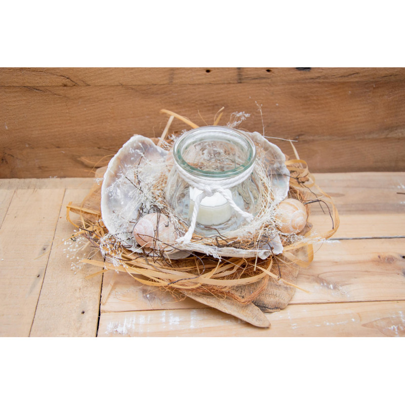 Windlicht Schwemmholz Natur