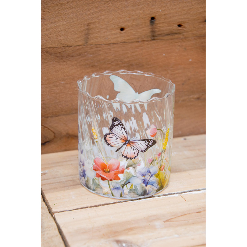 Windlicht Blumenwiese