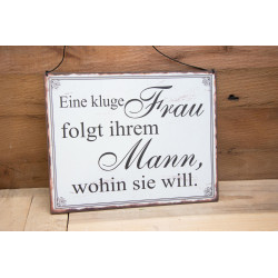 Spruchschild Frau/Mann