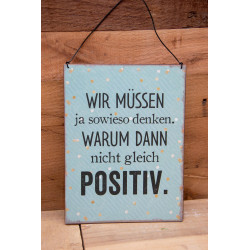Spruchschild positiv