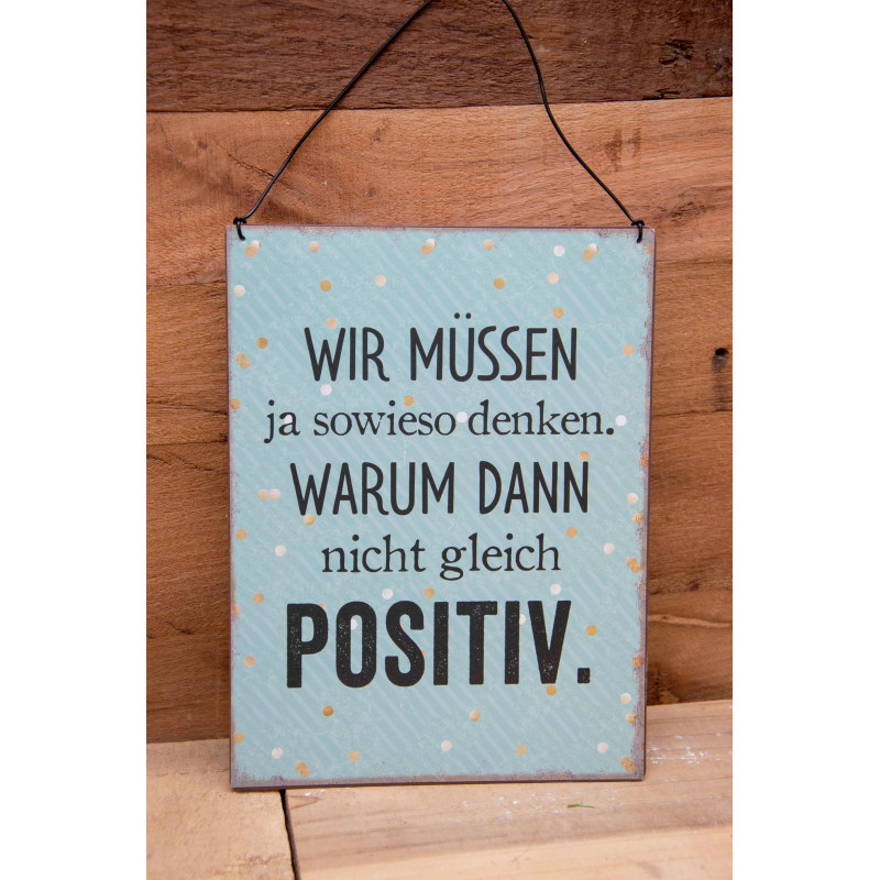 Spruchschild positiv