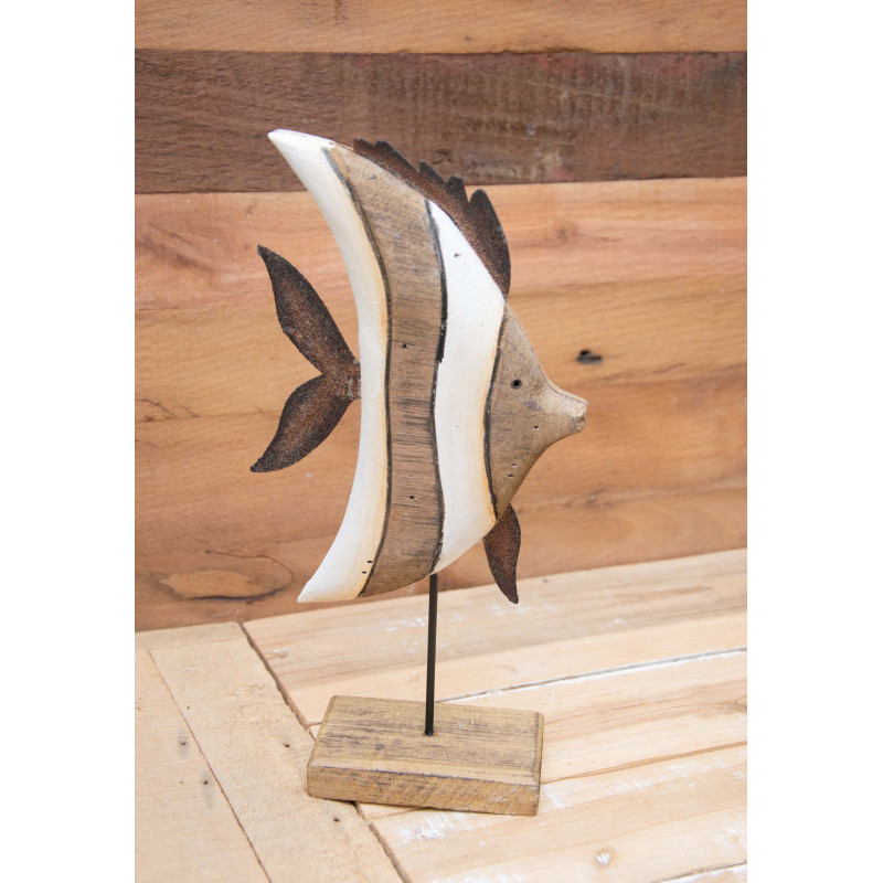 Holzfisch Standdeko