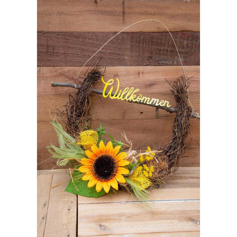 Türdeko Halbkranz Sonnenblume