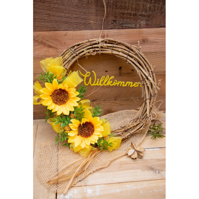 Türkranz Sonnenblume Willkommen