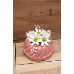 Herzige Keramik-Gugelhupf & Blumenbouquet