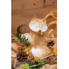 Windlichtdeko Fuchs auf Rinde