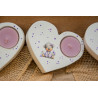 Herz Teelicht Teddy mit Blumen