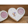 Herz Teelicht Teddy mit Blumen