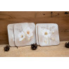 Blumen-Untersetzer in Creme-Weiss