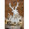 Tischdeko mit Hirsch & LED-Beleuchtung
