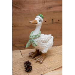 Weihnachtsente mit Zipfelmütze & Schal