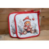 Topflappen Weihnachtsteddy