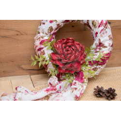 Türkranz mit Rosen-Tuch