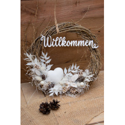 Türkranz weisses Herz