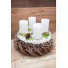 Adventskranz „Flauschig“ mit Doppelkranz