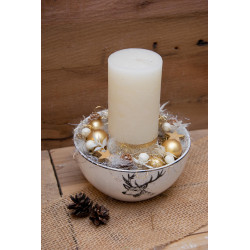 Adventsgesteck Hirschschale
