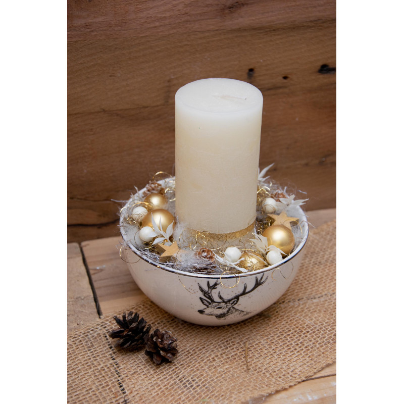 Adventsgesteck Hirschschale