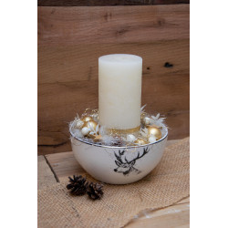 Adventsgesteck Hirschschale