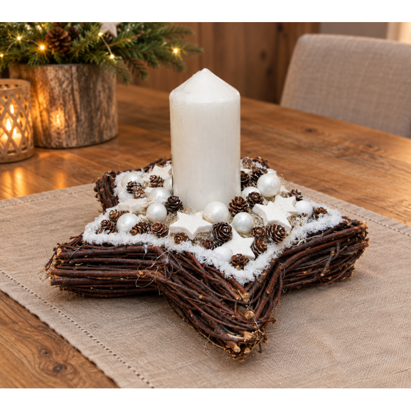 Adventsgesteck Stern
