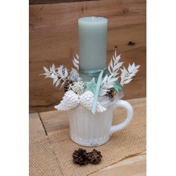 Tasse mit Engelsflügel weiss-salbei