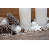 Adventsgesteck in Weiss und Natur