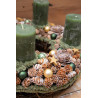 Adventskranz Zapfen in Grün und Gold